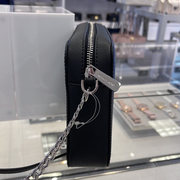 Michael Kors Jet Set Item Large East West Zip Crossbody Leather Black - Picture 10 of 16